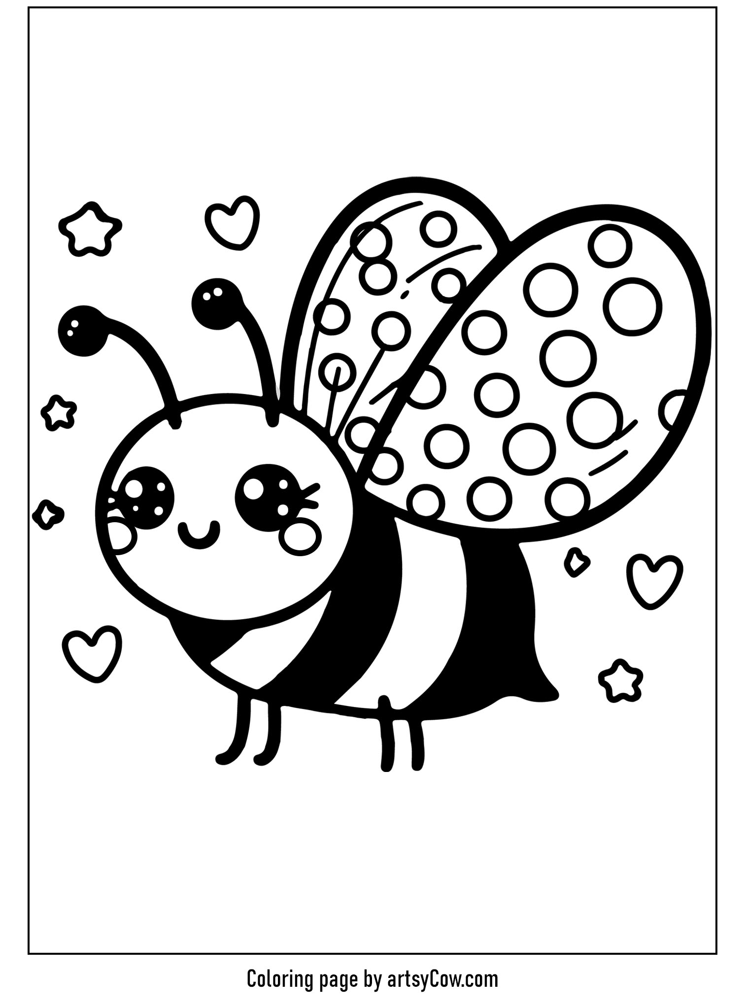 Bumblebee with Polka Dot Wings
